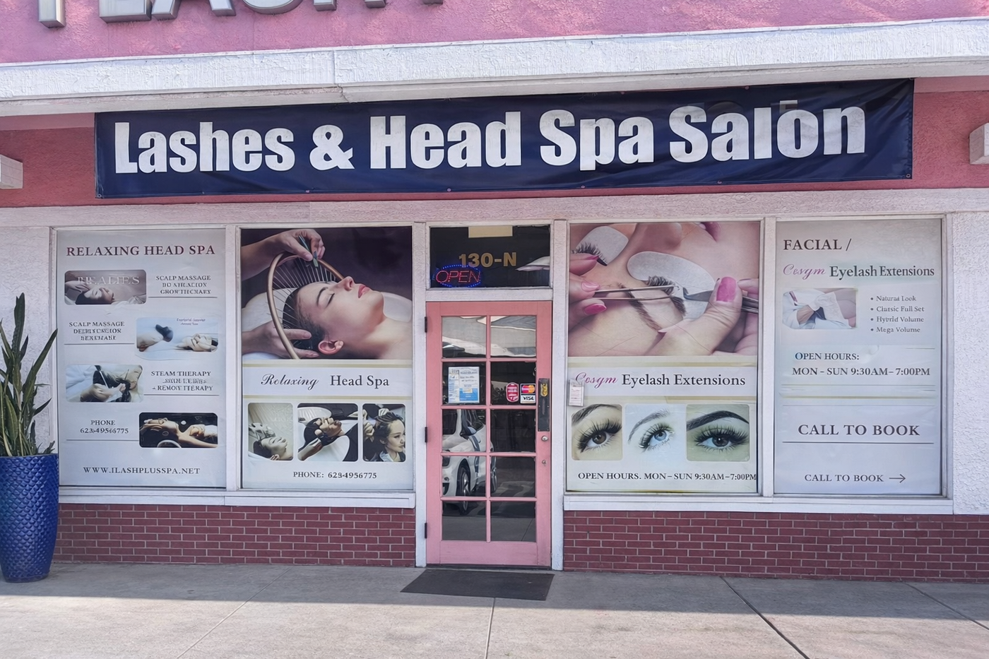 Private head spa treatment room at DR Head Spa in Upland, California